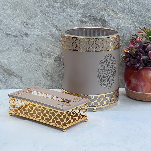Trash Can & Tissue Box - Premium Trash Cans & Wastebaskets from Alam Al Awane - Just AED150! Shop now at alamalawane