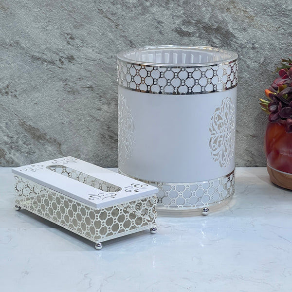 Trash Can & Tissue Box - Premium Trash Cans & Wastebaskets from Alam Al Awane - Just AED150! Shop now at alamalawane