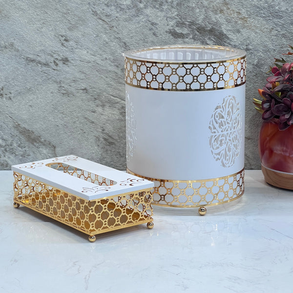 Trash Can & Tissue Box - Premium Trash Cans & Wastebaskets from Alam Al Awane - Just AED150! Shop now at alamalawane
