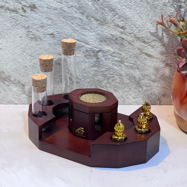 Wooden Incense Burner set - Premium Incense from Alam Al Awane - Just AED165! Shop now at alamalawane