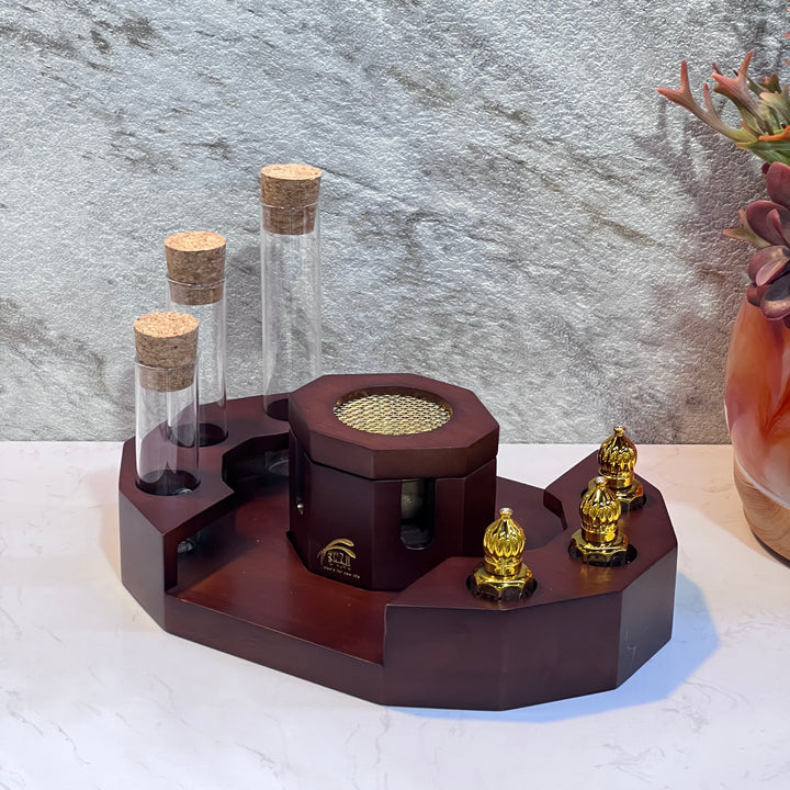 Wooden Incense Burner set - Premium Incense from Alam Al Awane - Just AED165! Shop now at alamalawane