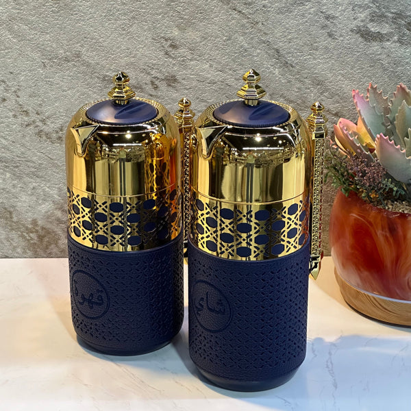 2 Pieces Of Thermos With Leather - Premium Flasks from Alam Al Awane - Just AED275! Shop now at alamalawane