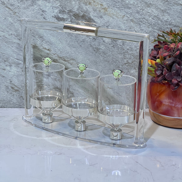 Acrylic Candy Set of 3 Bowls - Premium Dessert Toppings from Alam Al Awane - Just AED150! Shop now at alamalawane