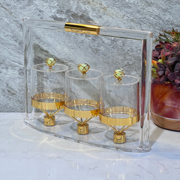 Acrylic Candy Set of 3 Bowls - Premium Dessert Toppings from Alam Al Awane - Just AED150! Shop now at alamalawane