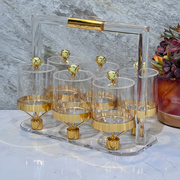 Acrylic Candy Set of 6 Bowls - Premium Dessert Toppings from Alam Al Awane - Just AED210! Shop now at alamalawane
