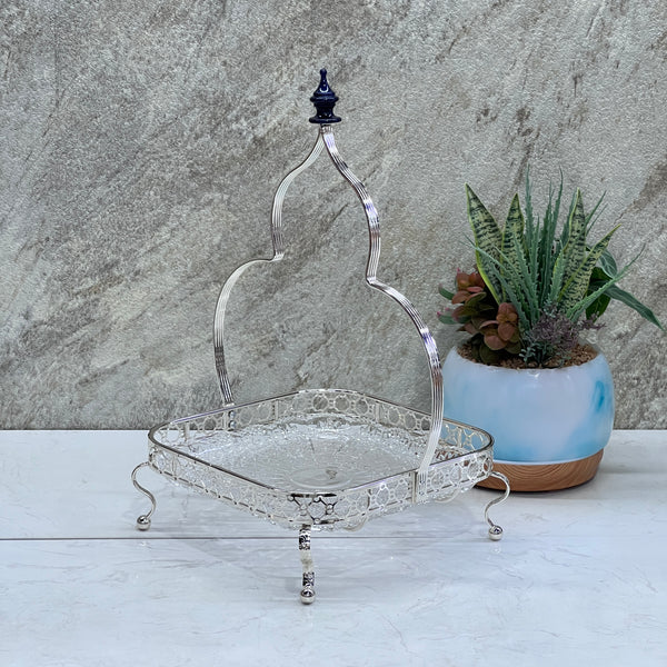 Silver Colour SQR  Stand  Size 27CM - Premium  from Alam Al Awane - Just AED145! Shop now at alamalawane