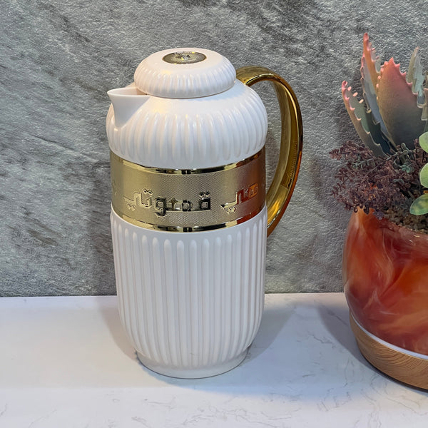 1 Piece Of Thermos FLASK White Gold - Premium Flasks from Alam Al Awane - Just AED69! Shop now at alamalawane