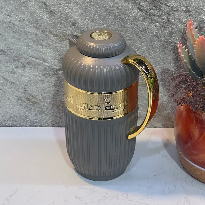 1 Piece Of Thermos FLASK Gray Gold - Premium Flasks from Alam Al Awane - Just AED69! Shop now at alamalawane
