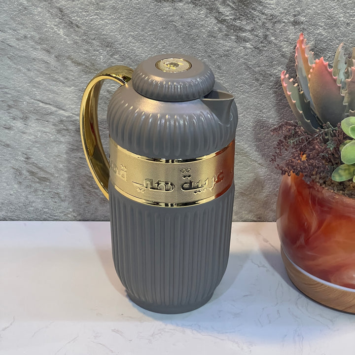 1 Piece Of Thermos FLASK Gray Gold - Premium Flasks from Alam Al Awane - Just AED69! Shop now at alamalawane