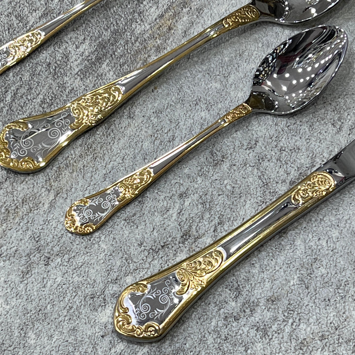 33 Pieces Cutlery Set With Stand - Premium cutlery set from Alam Al Awane - Just AED230! Shop now at alamalawane