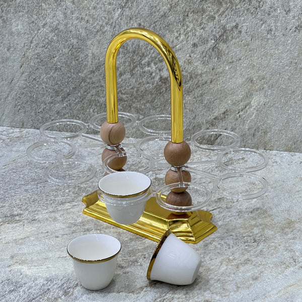 Coffee Cups Holder - Premium Serving Trays from Alam Al Awane - Just AED85! Shop now at alamalawane