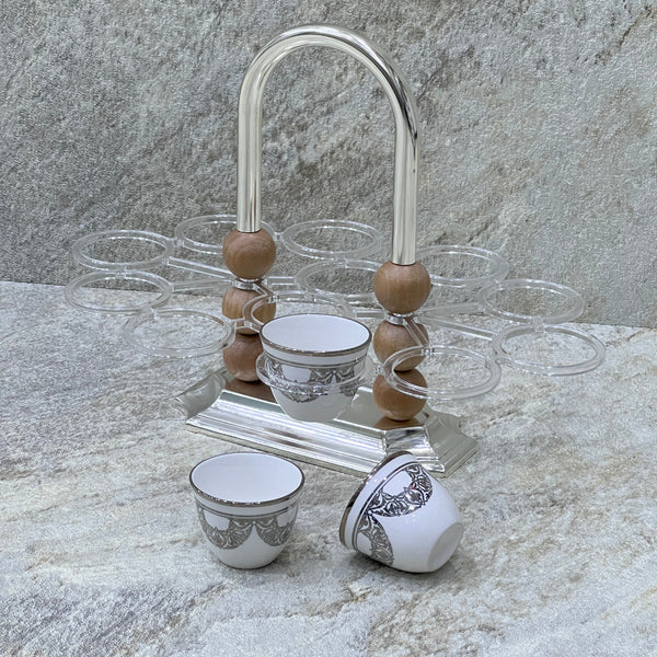 Coffee Cups Holder - Premium Serving Trays from Alam Al Awane - Just AED85! Shop now at alamalawane