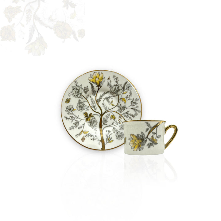 Turkish coffee cups set Flower Al Habbai - Premium Coffee & Tea Cups from Alam Al Awane - Just AED75! Shop now at alamalawane
