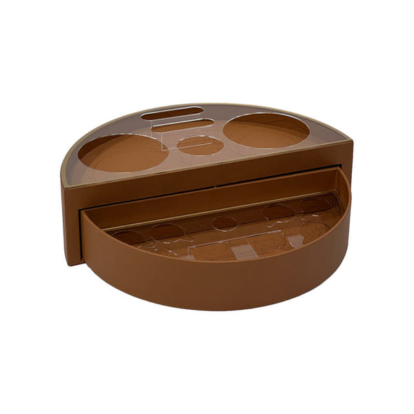 Leather Serving Box Brown Color Big Size - Premium Serving Trays from Alam Al Awane - Just AED369.00! Shop now at alamalawane